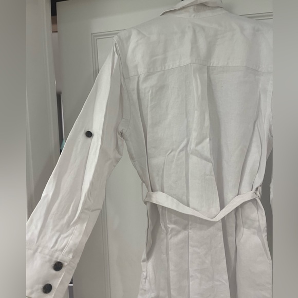 White linen safari Banana Republic Dress, XL NWT - Picture 6 of 6